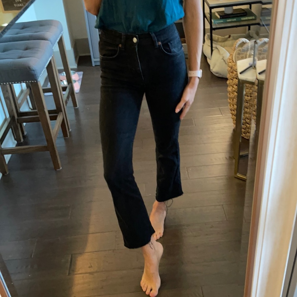 Zara flare crop jeans